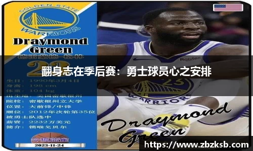翻身志在季后赛：勇士球员心之安排