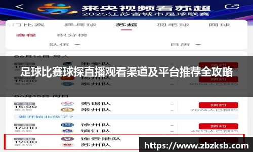 足球比赛球探直播观看渠道及平台推荐全攻略