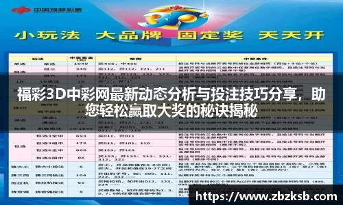 福彩3D中彩网最新动态分析与投注技巧分享，助您轻松赢取大奖的秘诀揭秘